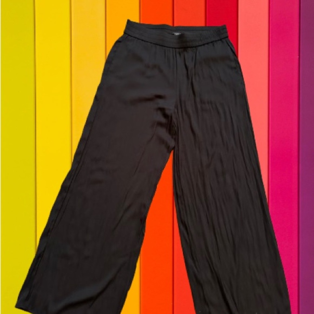 W by Worth Black Wide-Leg Pants - Size Medium
